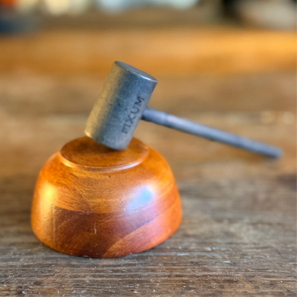 The Declarant - Brought down Small aged gavel resting on a wooden base, ritual declaration tool, The Declarant by WMFrewolfe