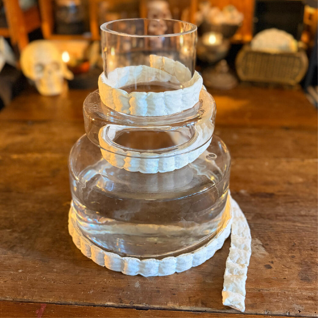 Saltcord - Kept close Saltcord wound around a glass vessel of storm water, handmade salt ward by WMFrewolfe